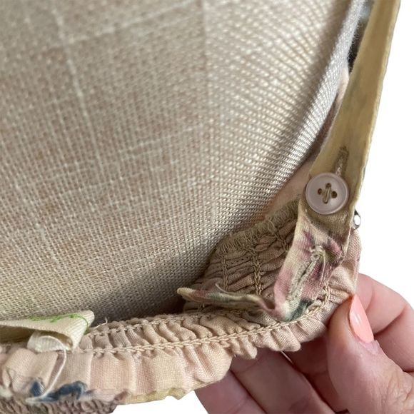 ANTHROPOLOGIE Staring At Stars Boho Vintage Look Smocked Dress Floral Medium - Picture 4 of 7